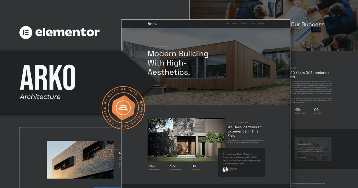 Arko – Architecture Elementor Template Kit