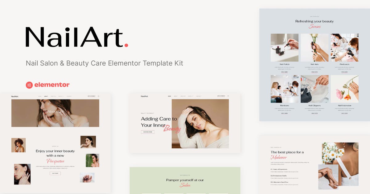 Nailart – Nail Salon & Beauty Care Elementor Template Kit