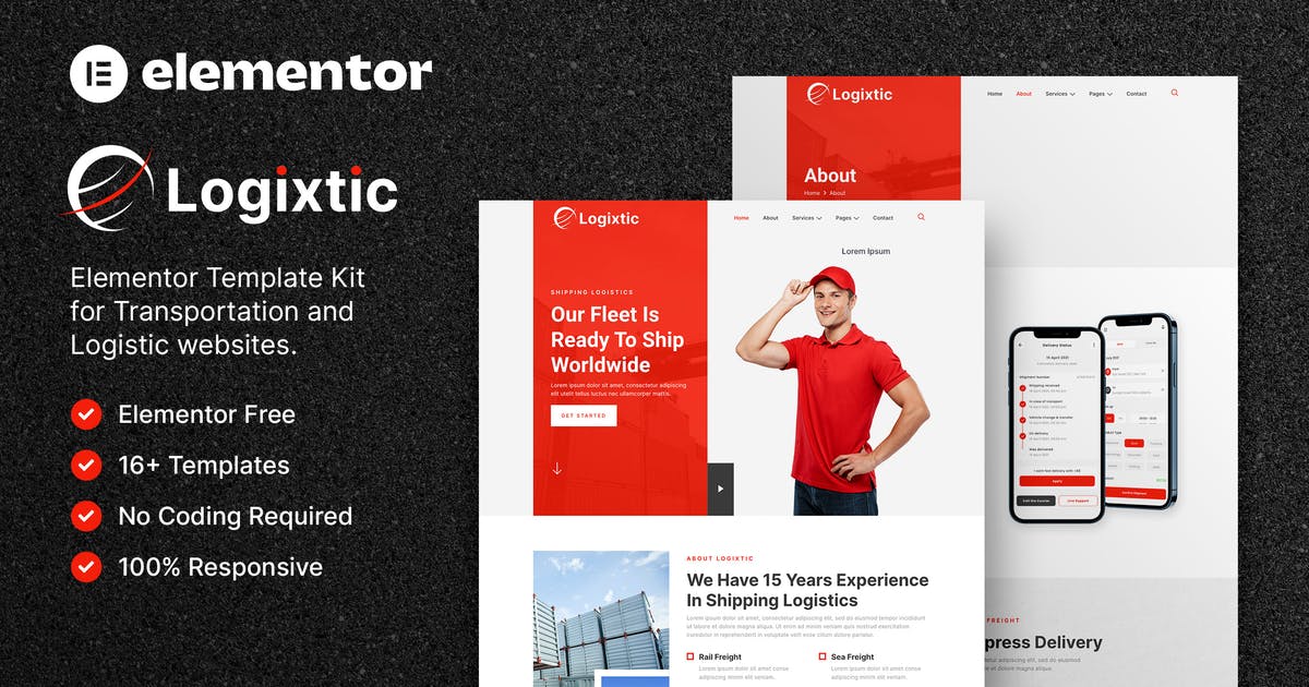 Logixtic - Transportation & Logistic Elementor Template Kit