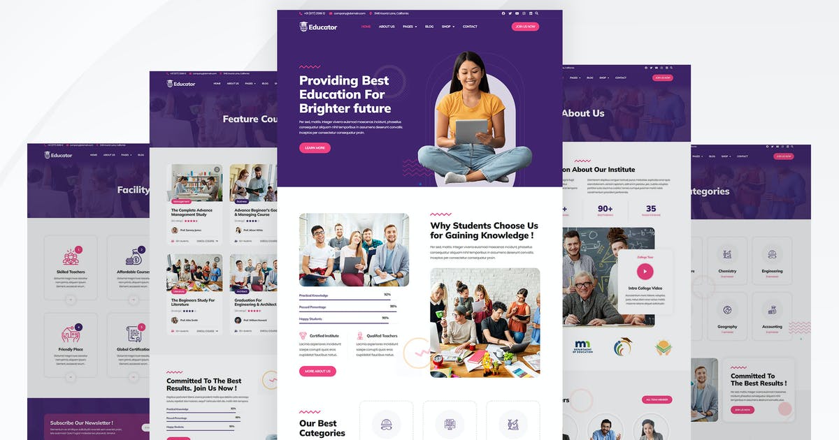 Educator – University & School Education Elementor Template Kit
