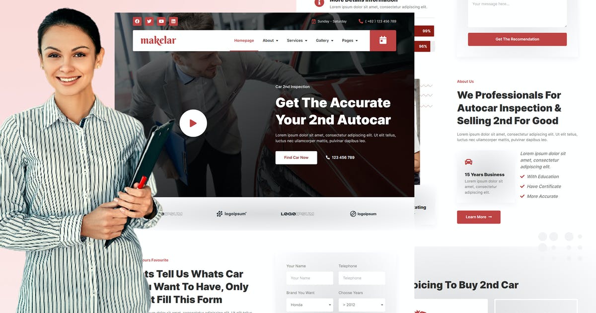 Makelar – Autocar Inspection Services Elementor Template Kit