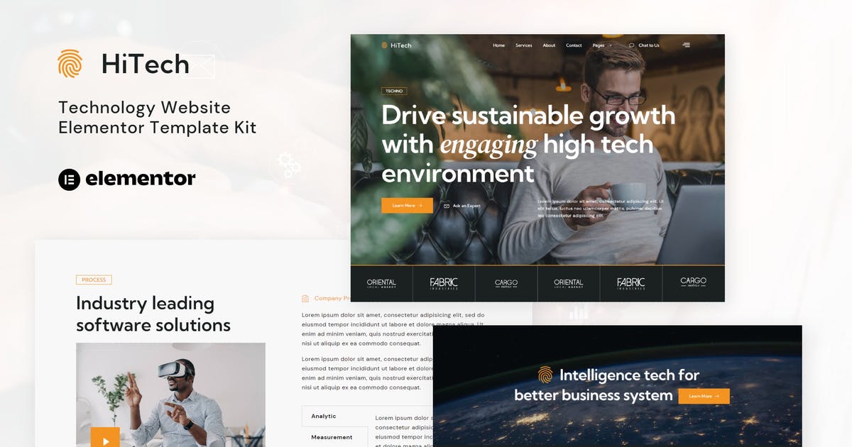 HiTech – IT Solutions & Services Elementor Template Kit