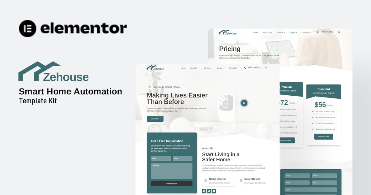 Zehouse – Smarthome Automation Elementor Template Kit
