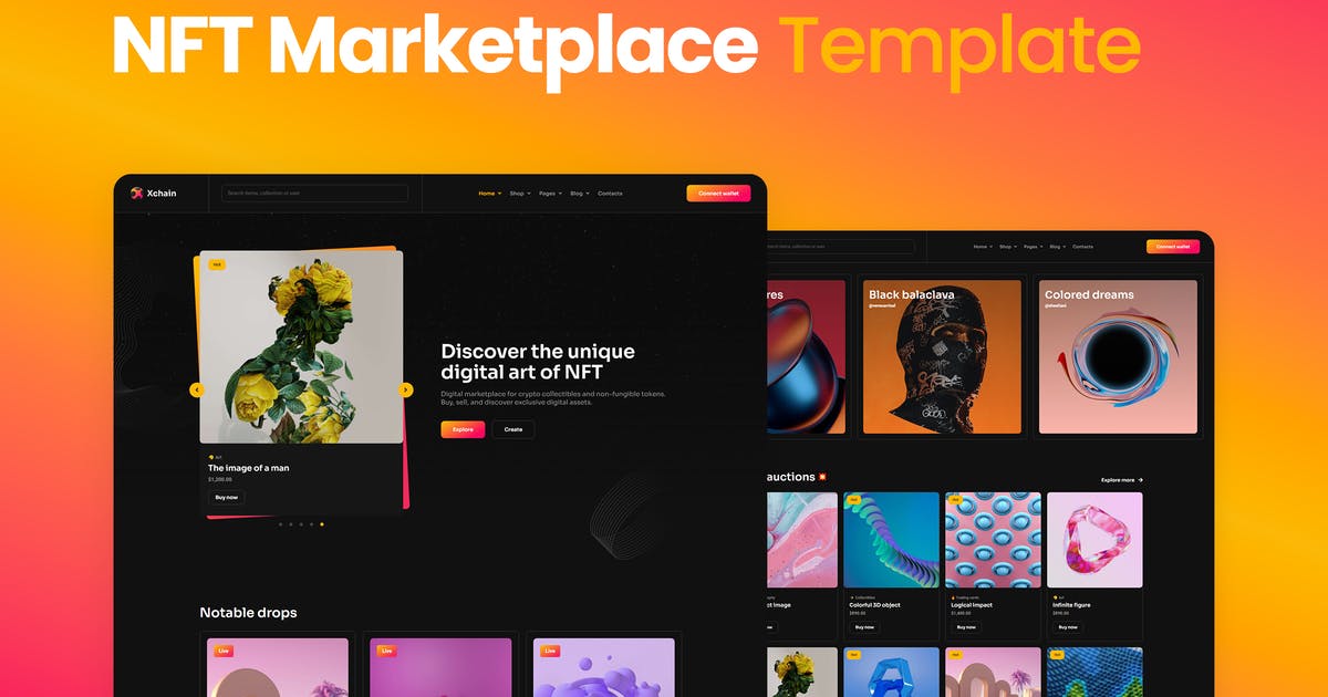 Xchain - NFT Marketplace Elementor Template Kit