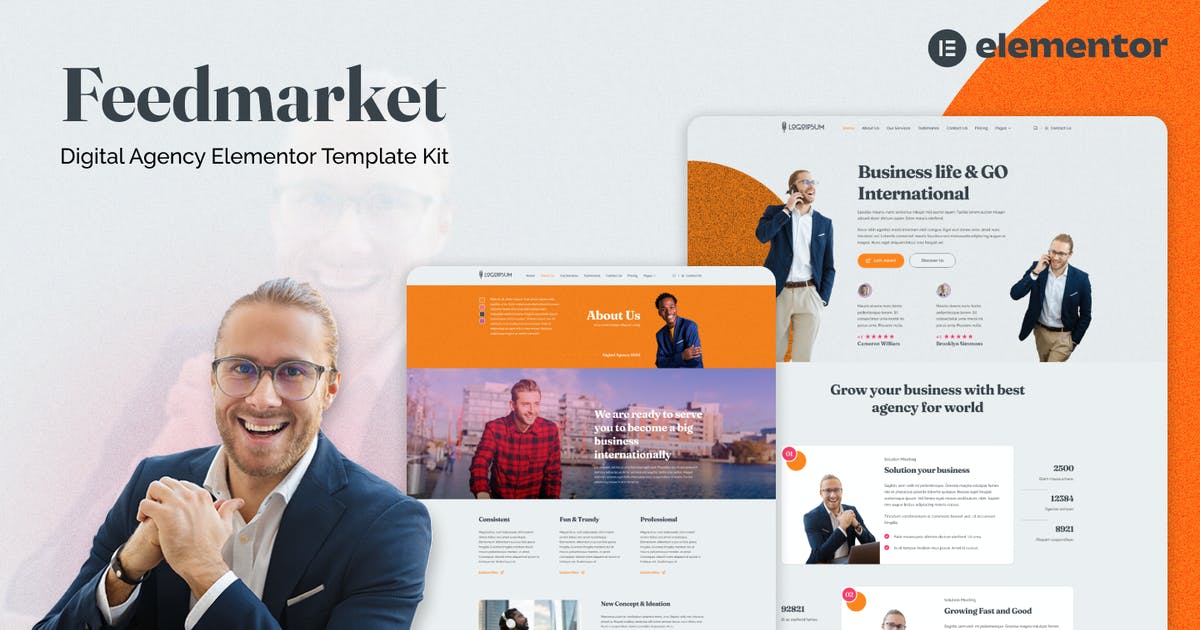 Feedmarket – Digital Agency Elementor Template Kit