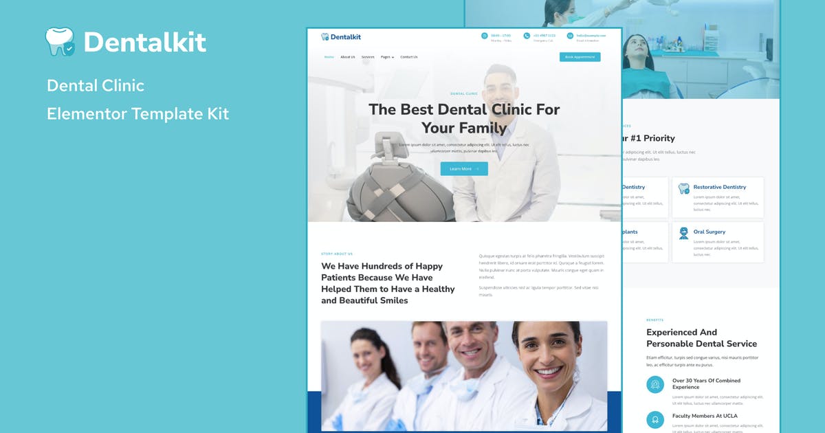 Dentistkit – Dental Clinic Elementor Template Kit
