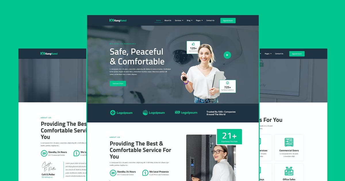 Kangkunci – Locksmith & Security System Elementor Pro Full Site Template Kit