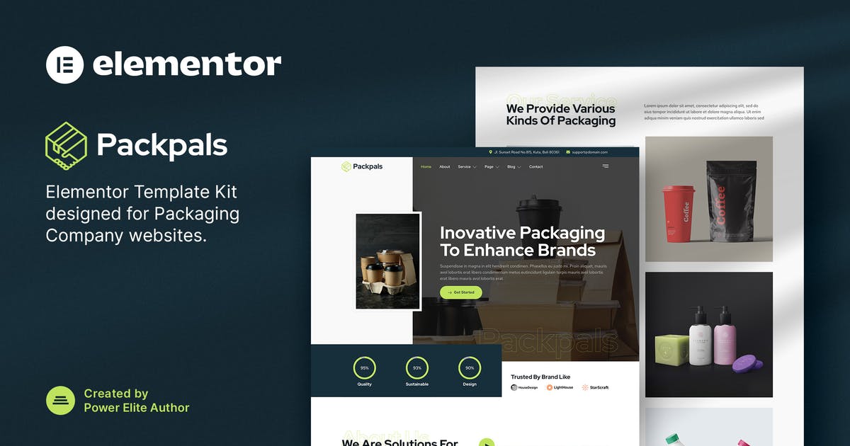 Packpals - Packaging Company Elementor Template Kit
