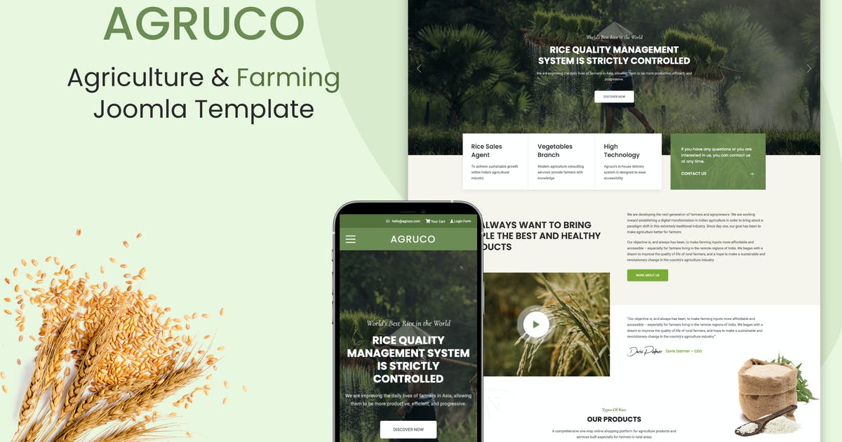 Agruco – Agriculture & Organic Food Template