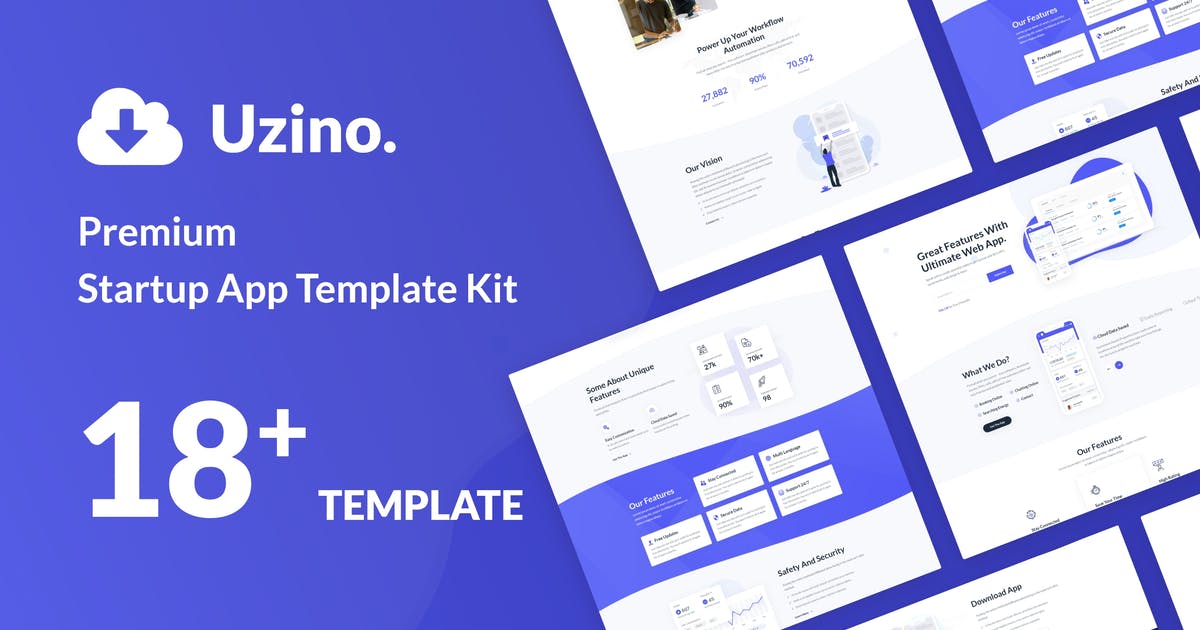 Uzino | Startup App Elementor Template Kit