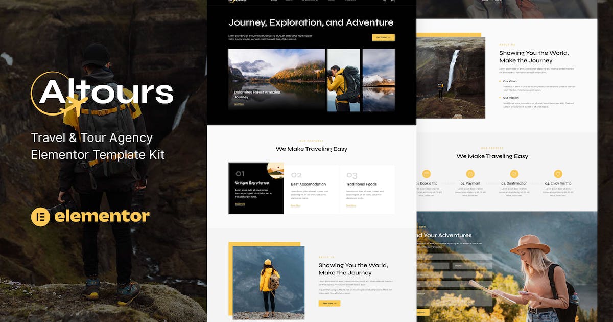 Altours – Travel & Tour Agency Elementor Template Kit