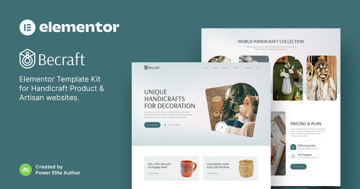 Becraft - Handicraft & Artisan Elementor Template Kit