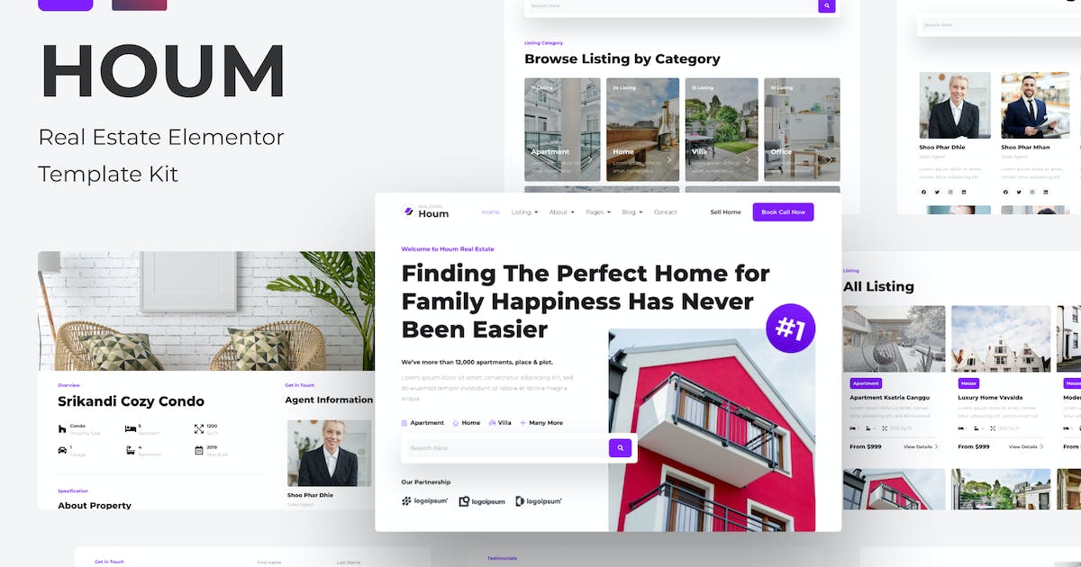 Houm – Real Estate Elementor Template Kit