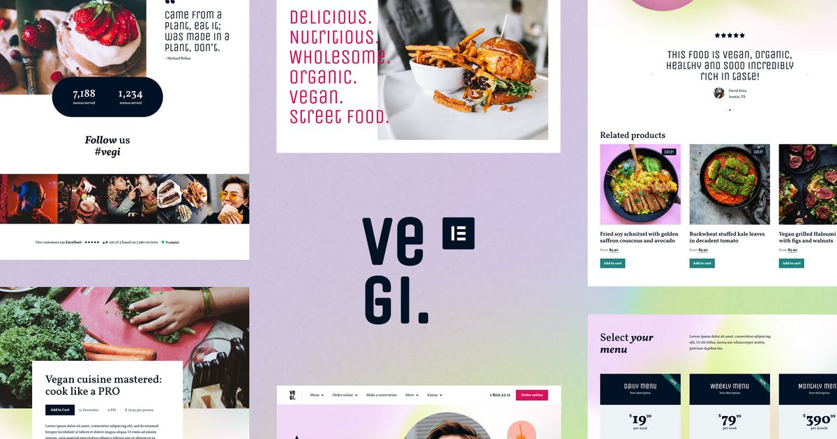Vegi – Vegan Street Food Restaurant & Takeaway Elementor Template Kit