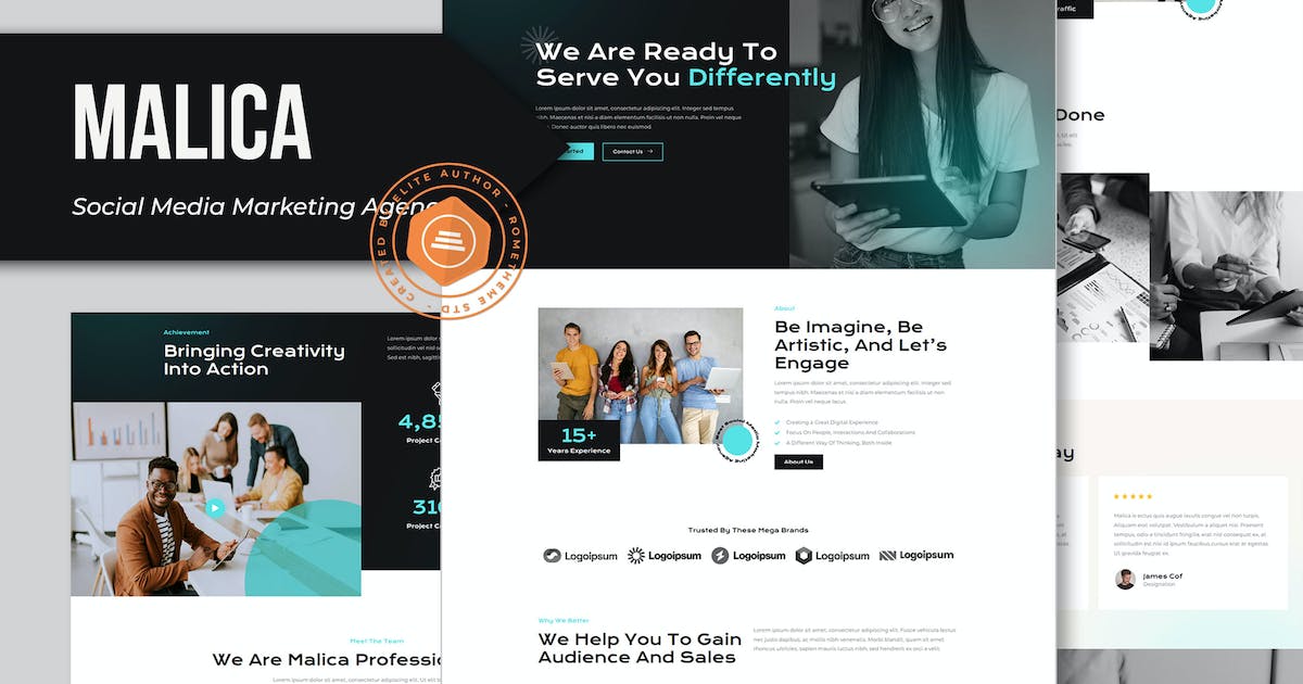 Malica – Social Media Marketing Agency Elementor Template Kit