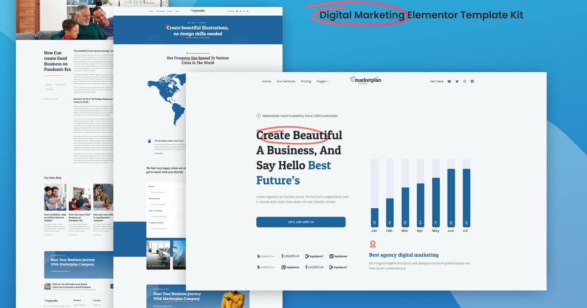 Marketplan – Digital Marketing Elementor Template Kit