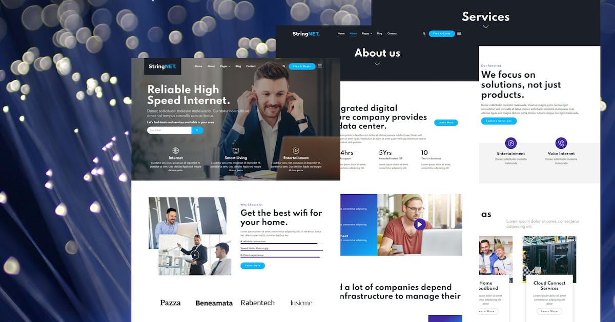 StringNET – Internet & Broadband Service Provider Elementor Template Kit