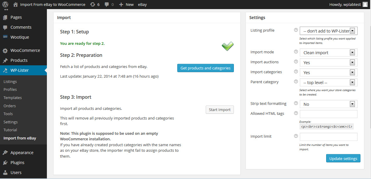 WPLab | Import from eBay to WooCommerce