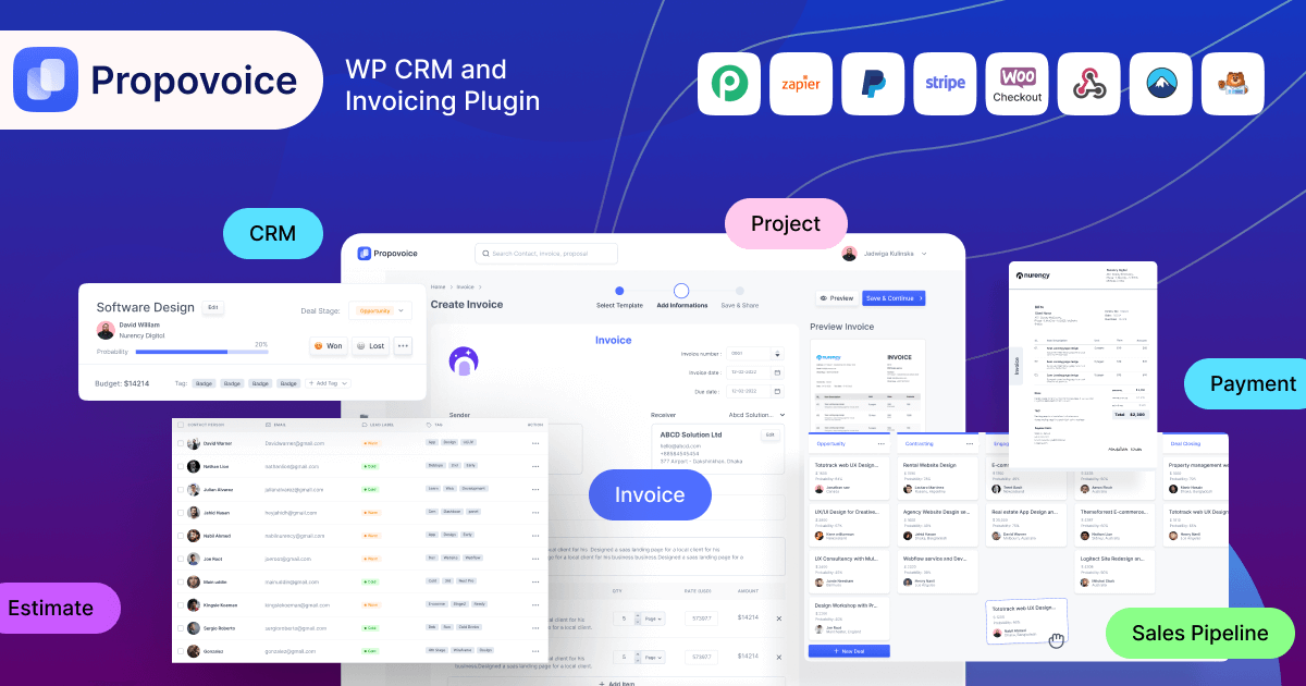 Propovoice Pro – Best WordPress CRM & Invoicing Plugin