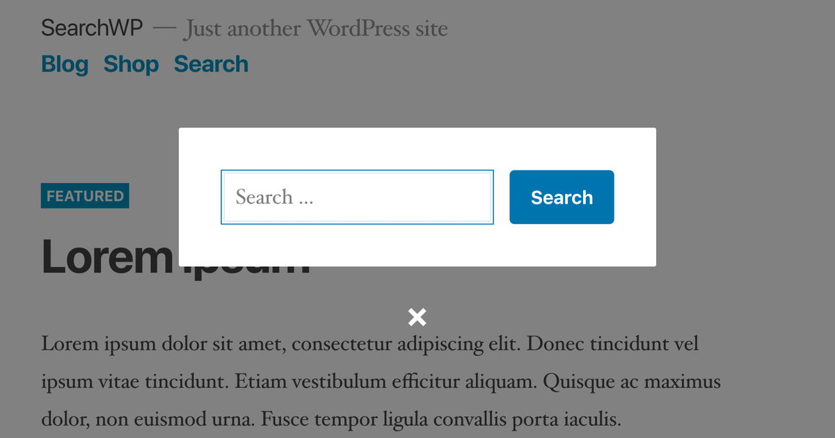 SearchWP  Modal Search Form