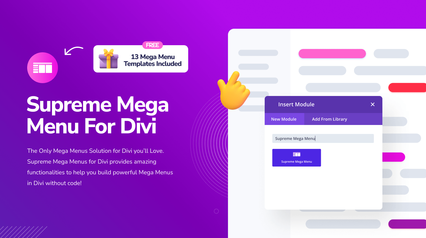 Divi Supreme Mega Menu