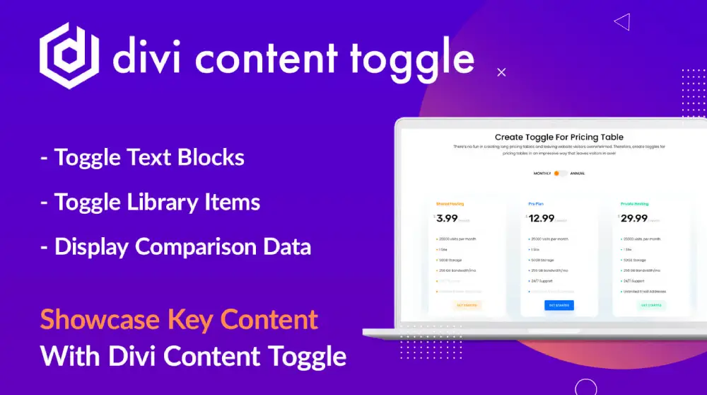 Divi Extended | Divi Content Toggle
