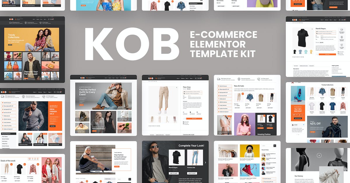 Kob – E-Commerce Elementor Pro Template Kit