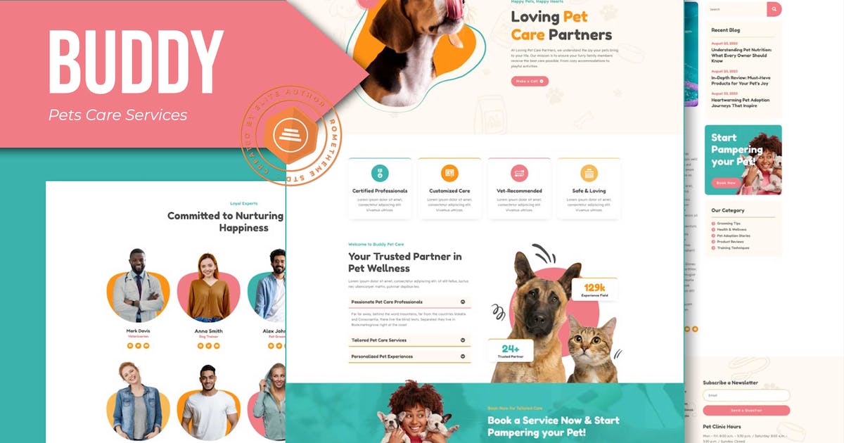 Buddy – Pet Care Services Elementor Template Kit