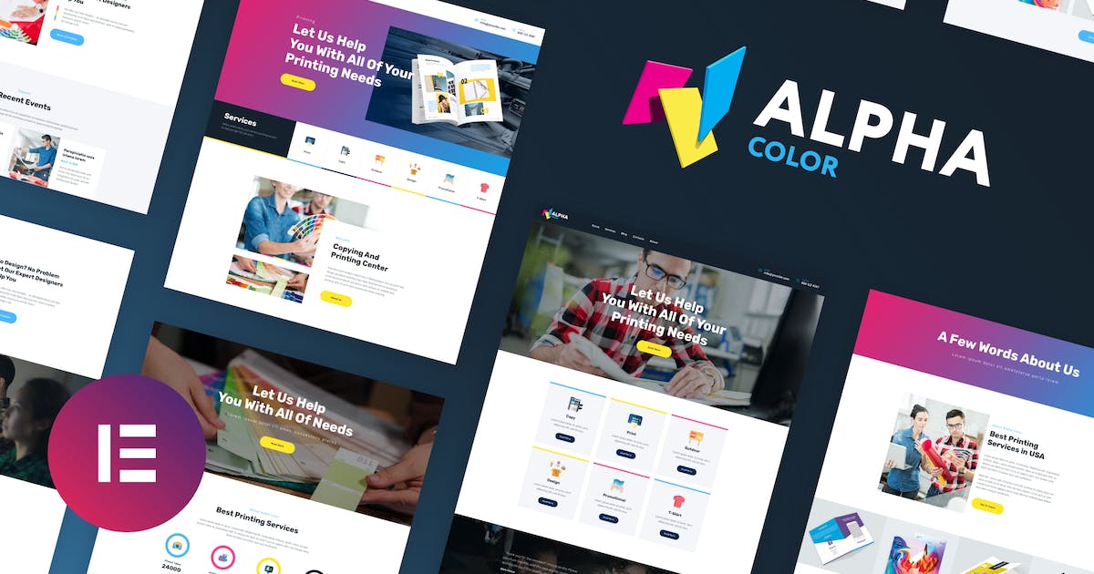 AlphaColor – Design & Printing Elementor Template Kit