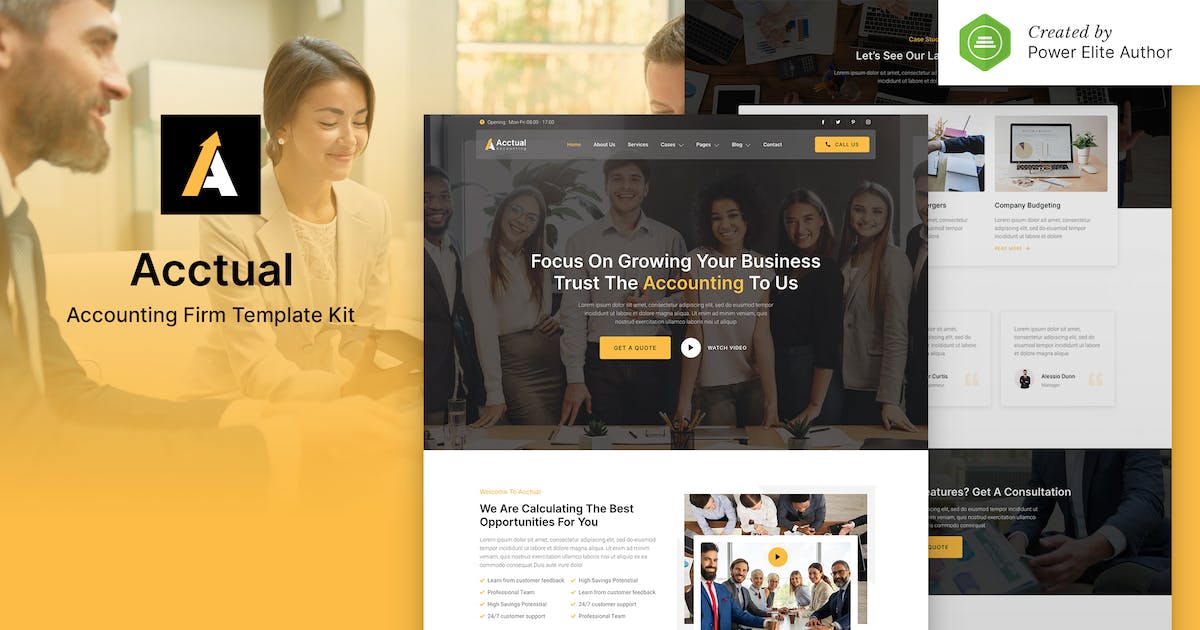 Acctual - Accounting Firm Elementor Template Kit