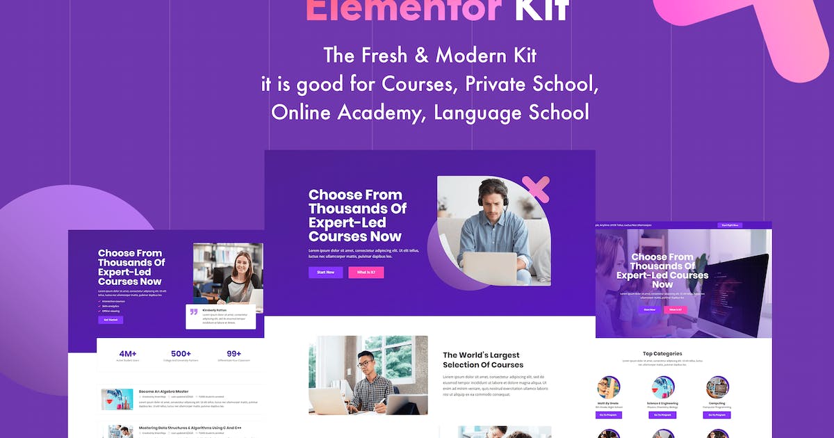 Courso – Online University & Courses Elementor Template Kit