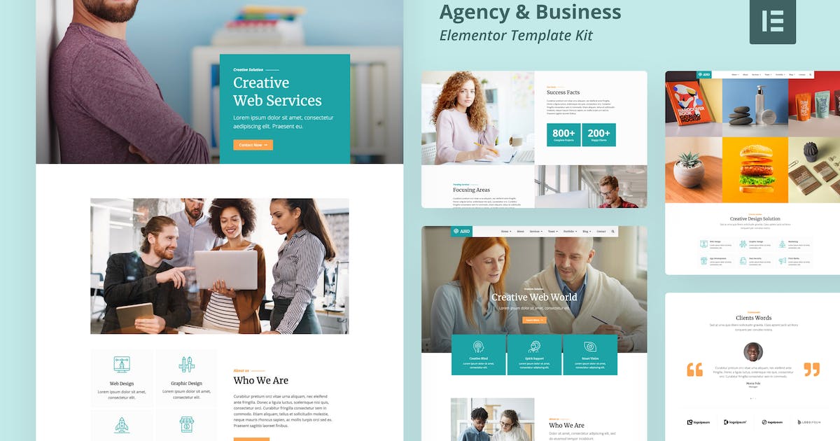 Aho – Agency & Business Elementor Template Kit