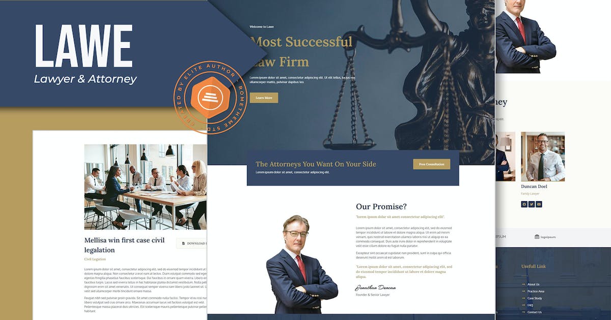 LAWE – Lawyer and Attorney Template Kit