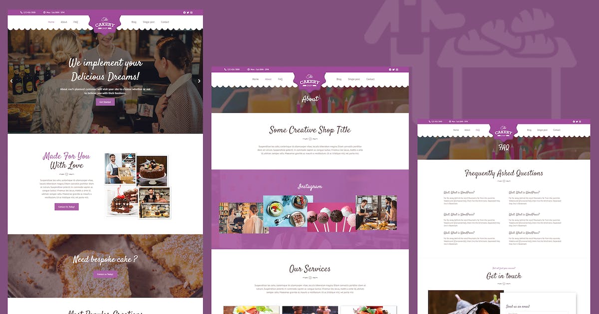 Cakeryshop – Bakery Business Template Kit