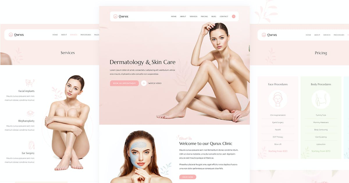 Qurux – Dermatology and Skin Care Template Kit