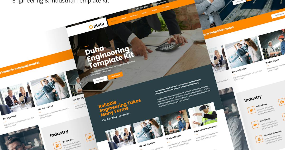 Duha – Engineering & Industrial Elementor Template Kit