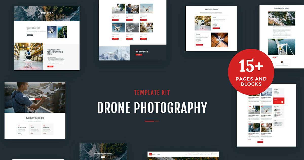 Drone Media – Aerial Photography & Videography Elementor Template Kit
