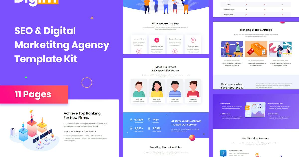 Digim – SEO & Digital Marketing Template Kit