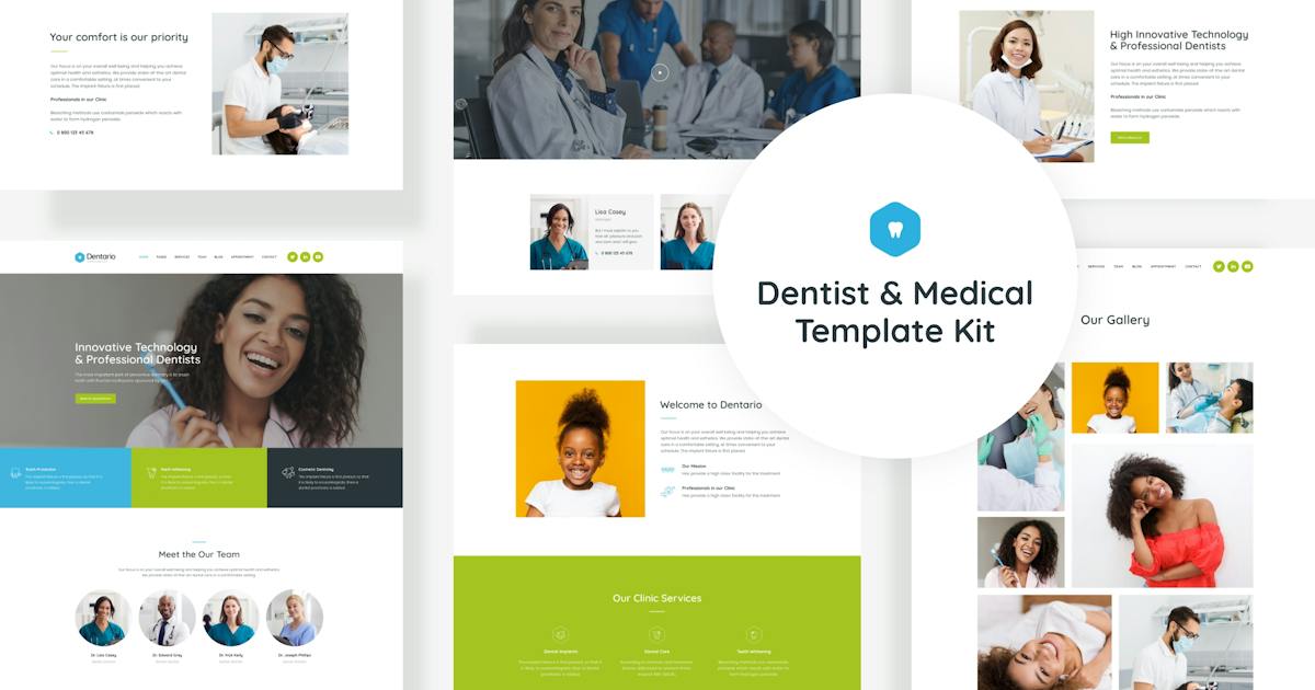 Dentario – Dentist & Medical Elementor Template Kit