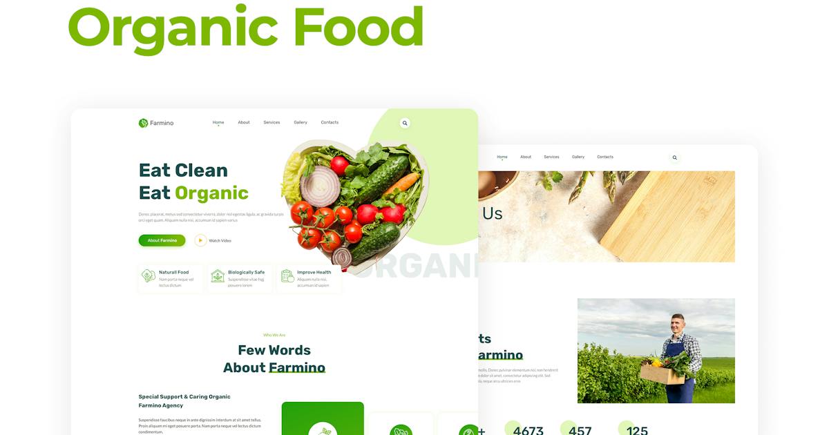 Farmino - Organic Food Template Kit