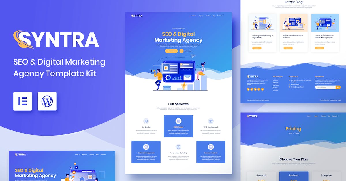 SYNTRA - SEO & Digital Marketing Agency Template Kit