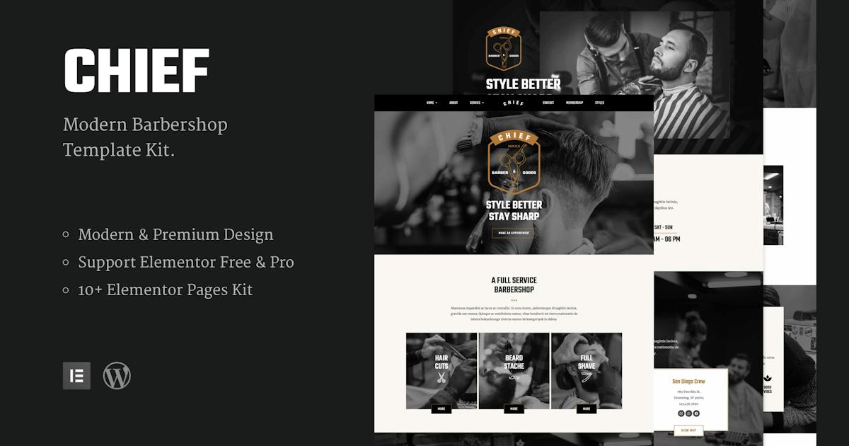 Chief – Modern Barbershop Template Kit