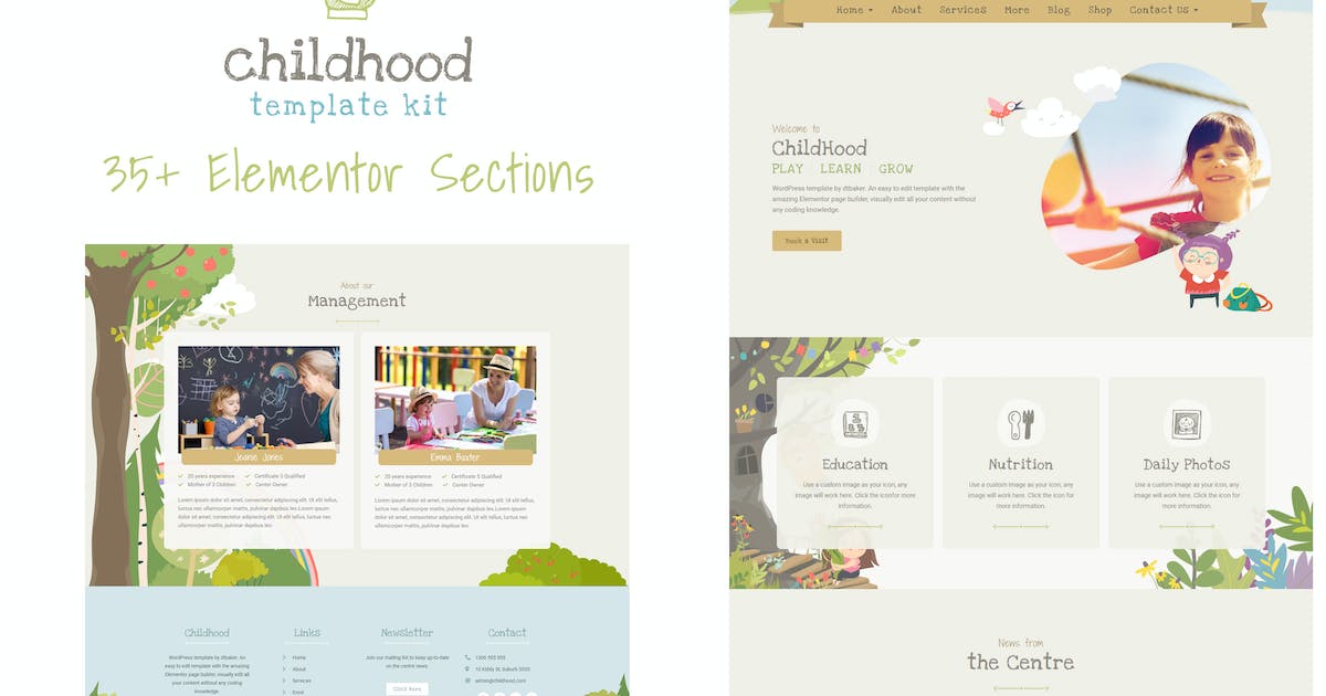 Childhood Kids Child Care Center Template Kit