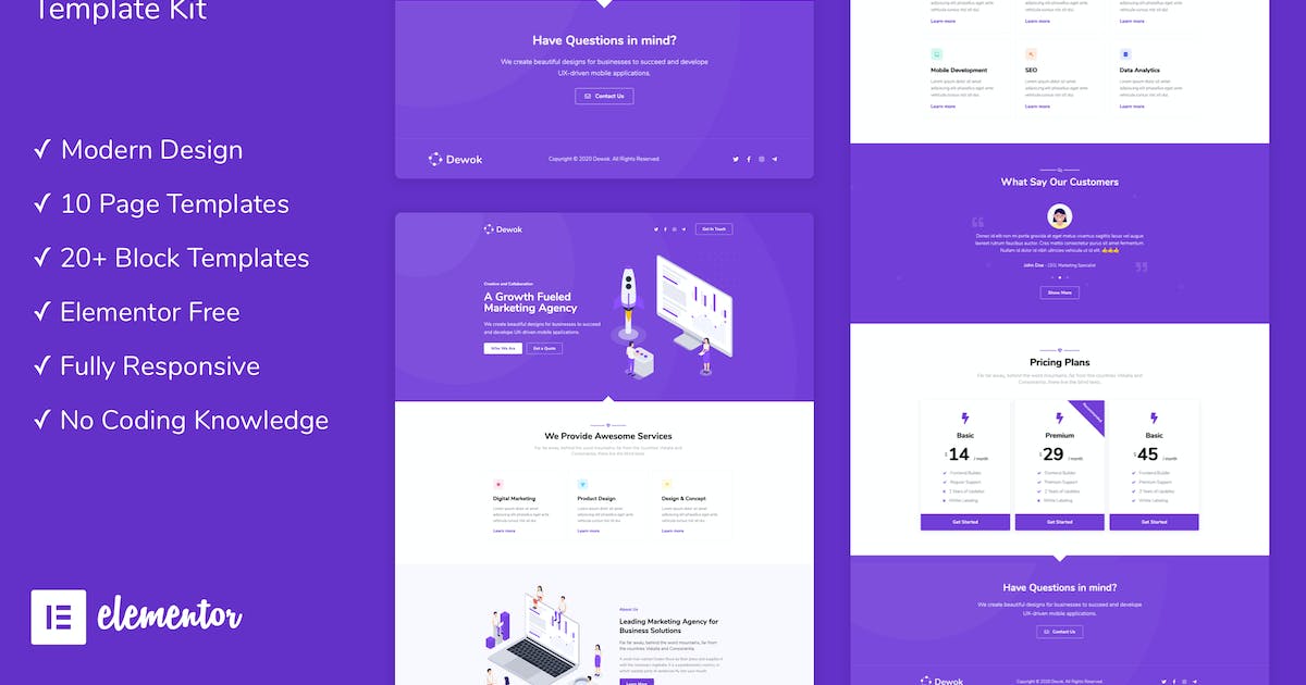 Dewok – Digital Agency Template Kit