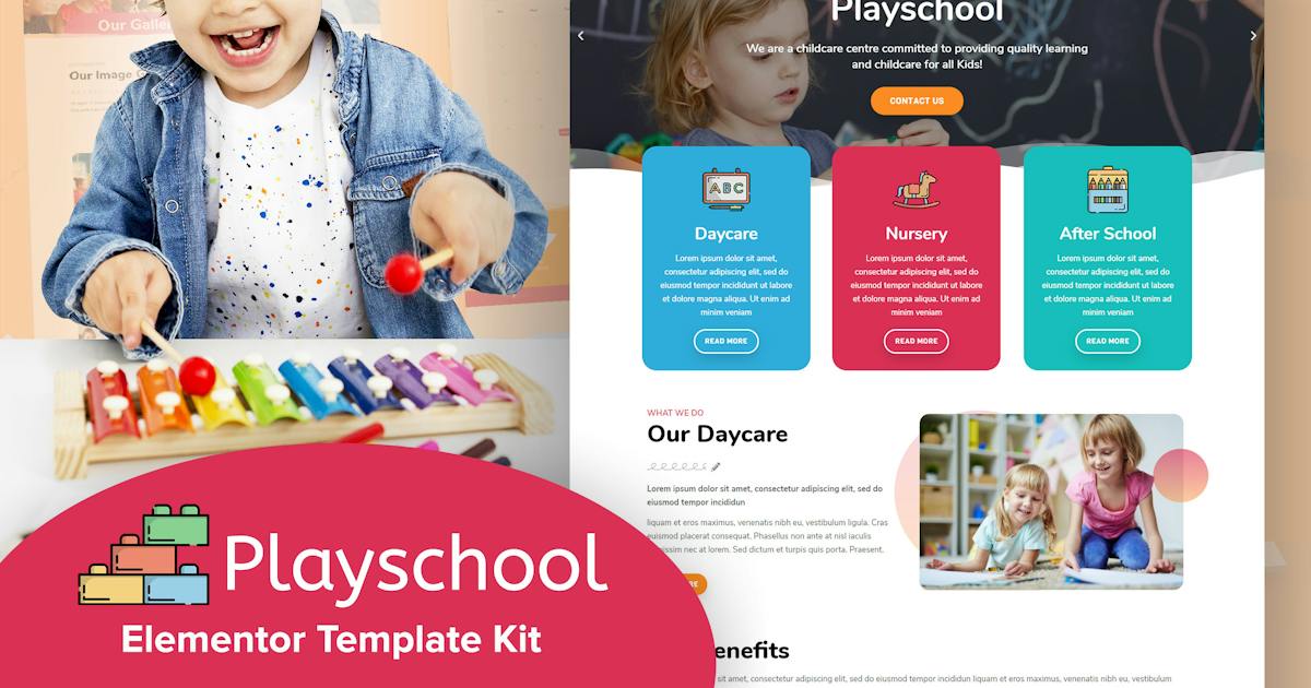 Playschool – Childcare & School Elementor Template Kit
