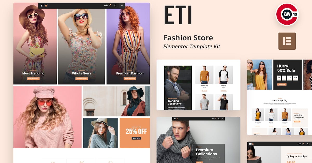 ETI – Fashion Store Elementor Template Kit