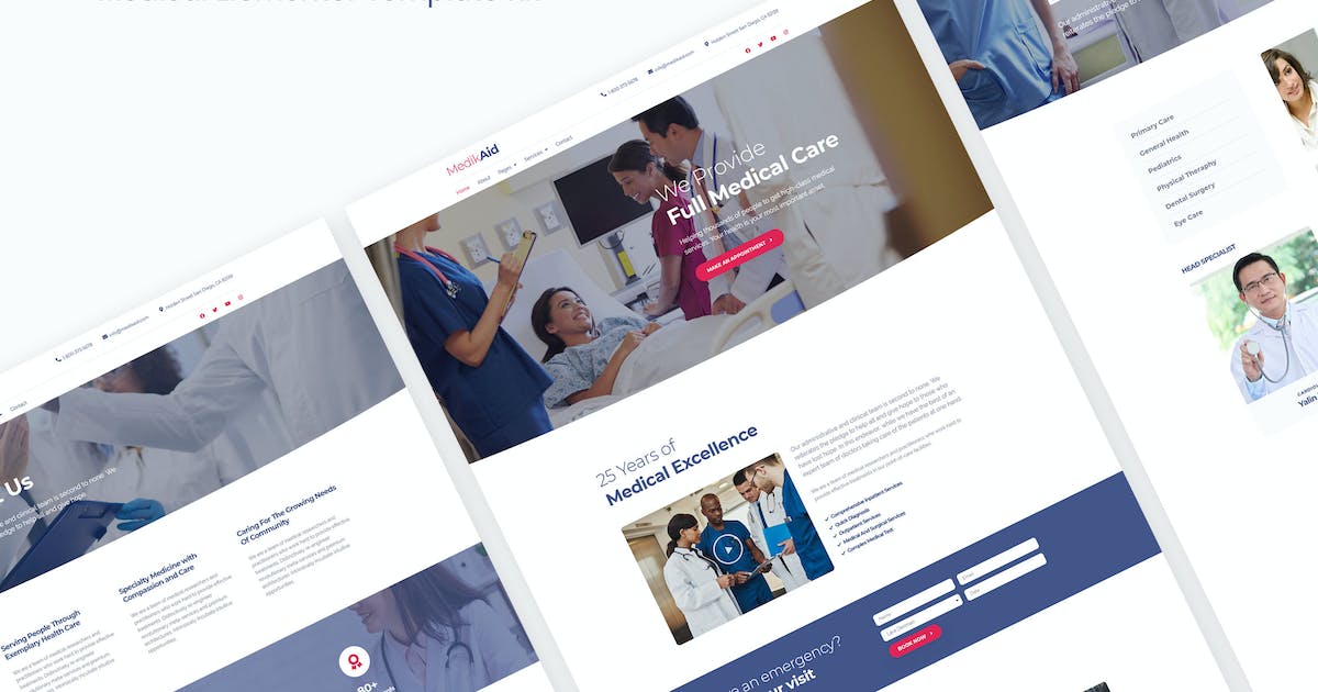 MedikAid | Medical Healthcare Elementor Template Kit