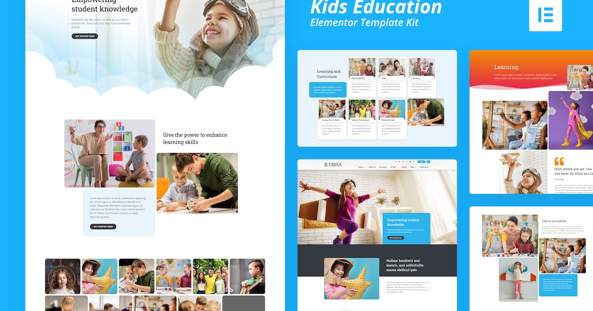 Obra – Kids Education & School Template Kit