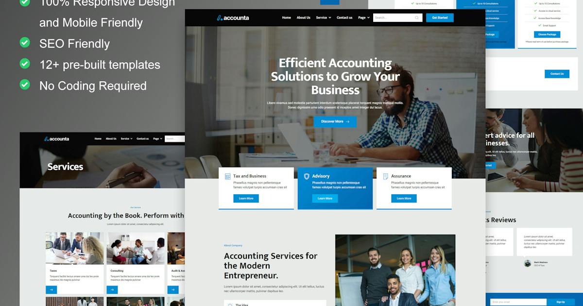 Accounta – Accounting Firm Elementor Template Kit