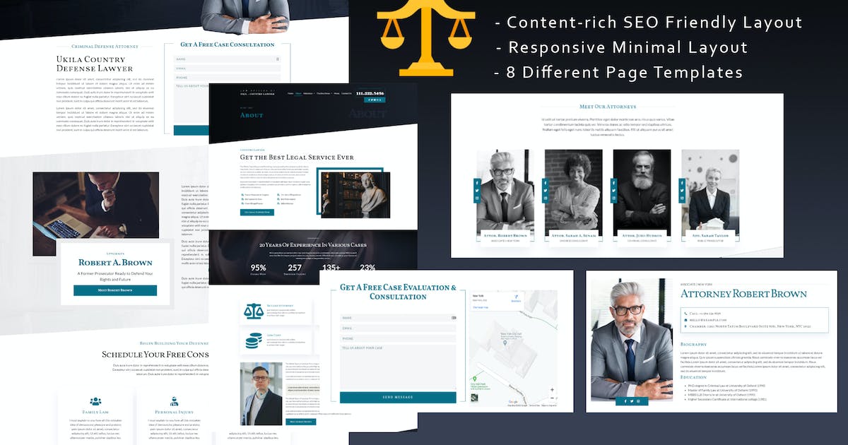 Ukila – Lawyer & Attorney Template Kit for Elementor